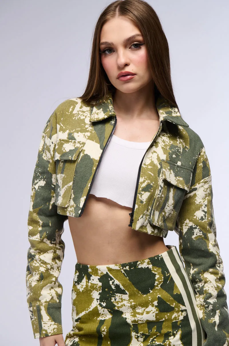 ABSTRACT CAMO UTILITY BOMBER