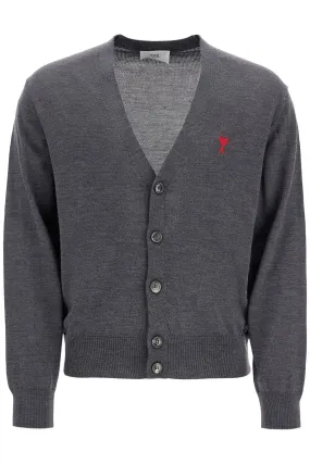 Ami Alexandre Matiussi Extrafine Merino Wool Cardigan