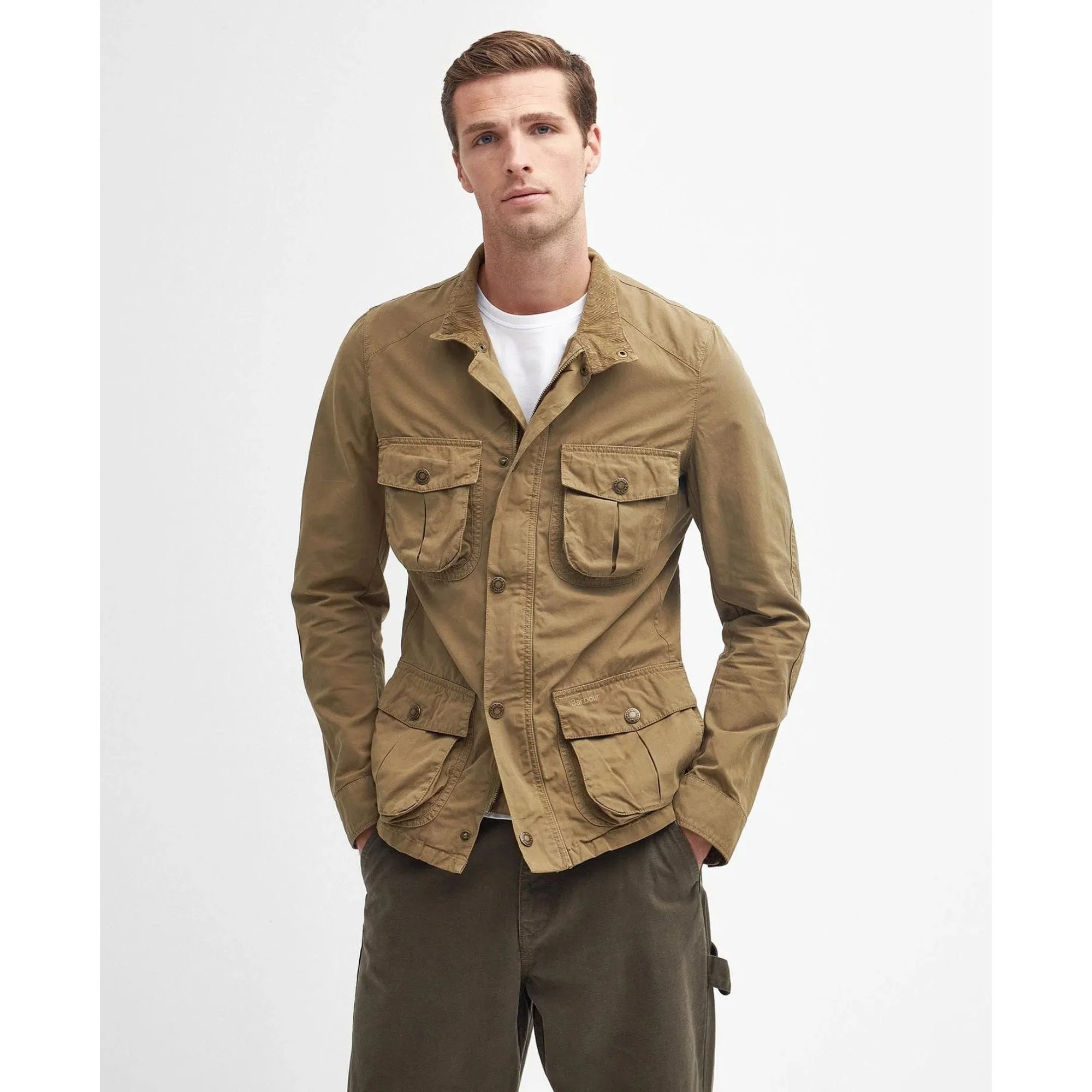 Barbour Corbridge Utility Jacket in Bleached Olive