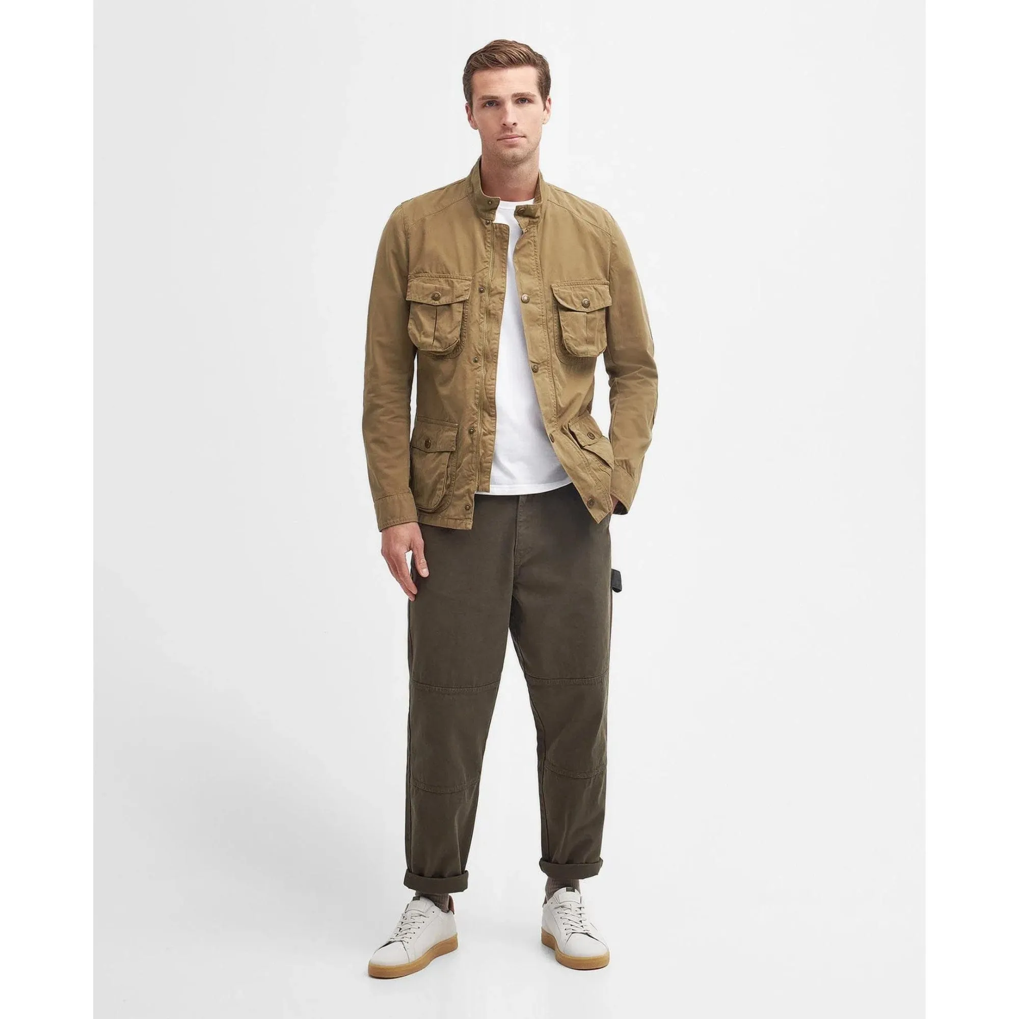 Barbour Corbridge Utility Jacket in Bleached Olive