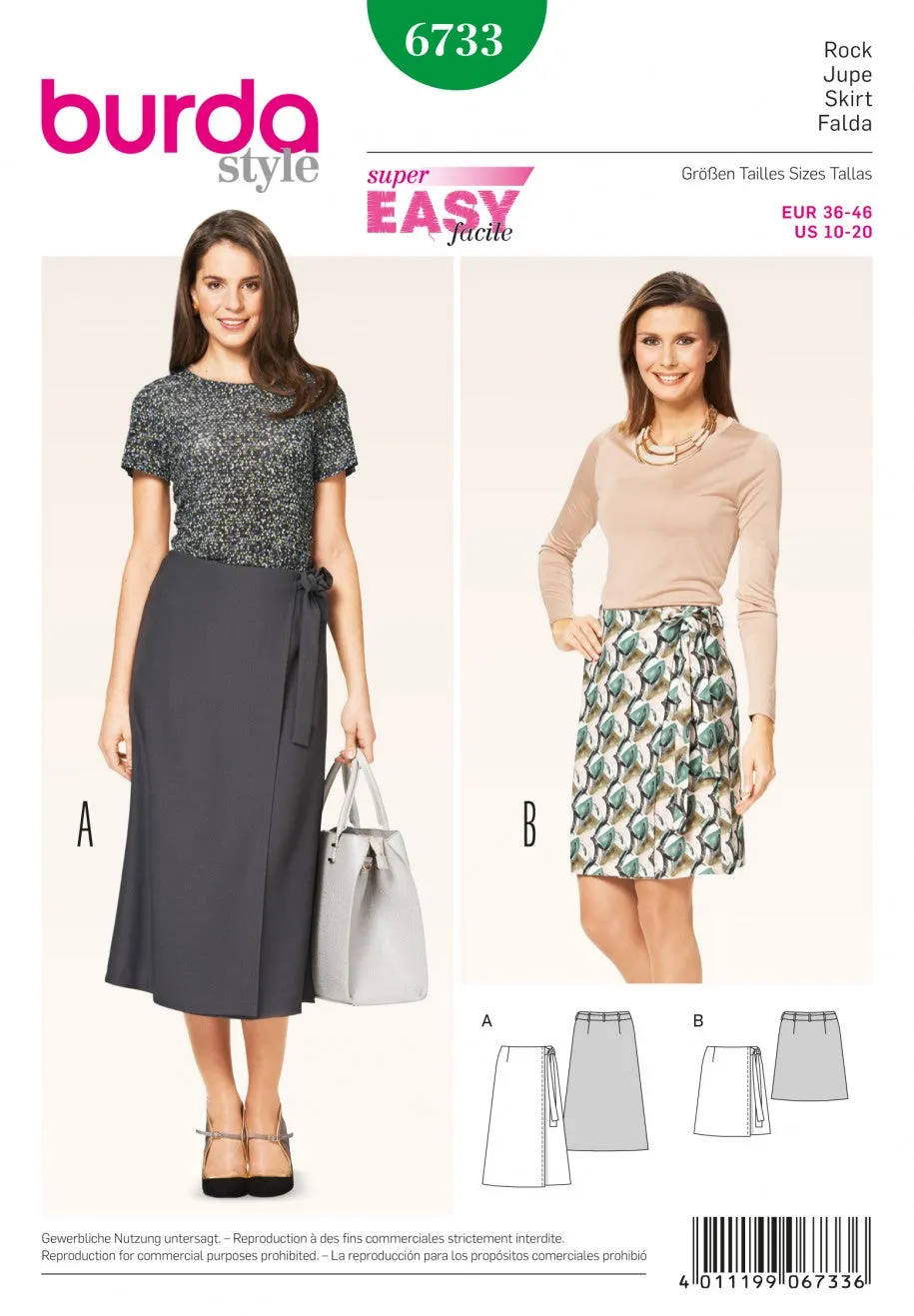 Burda Wrap Skirts 6733