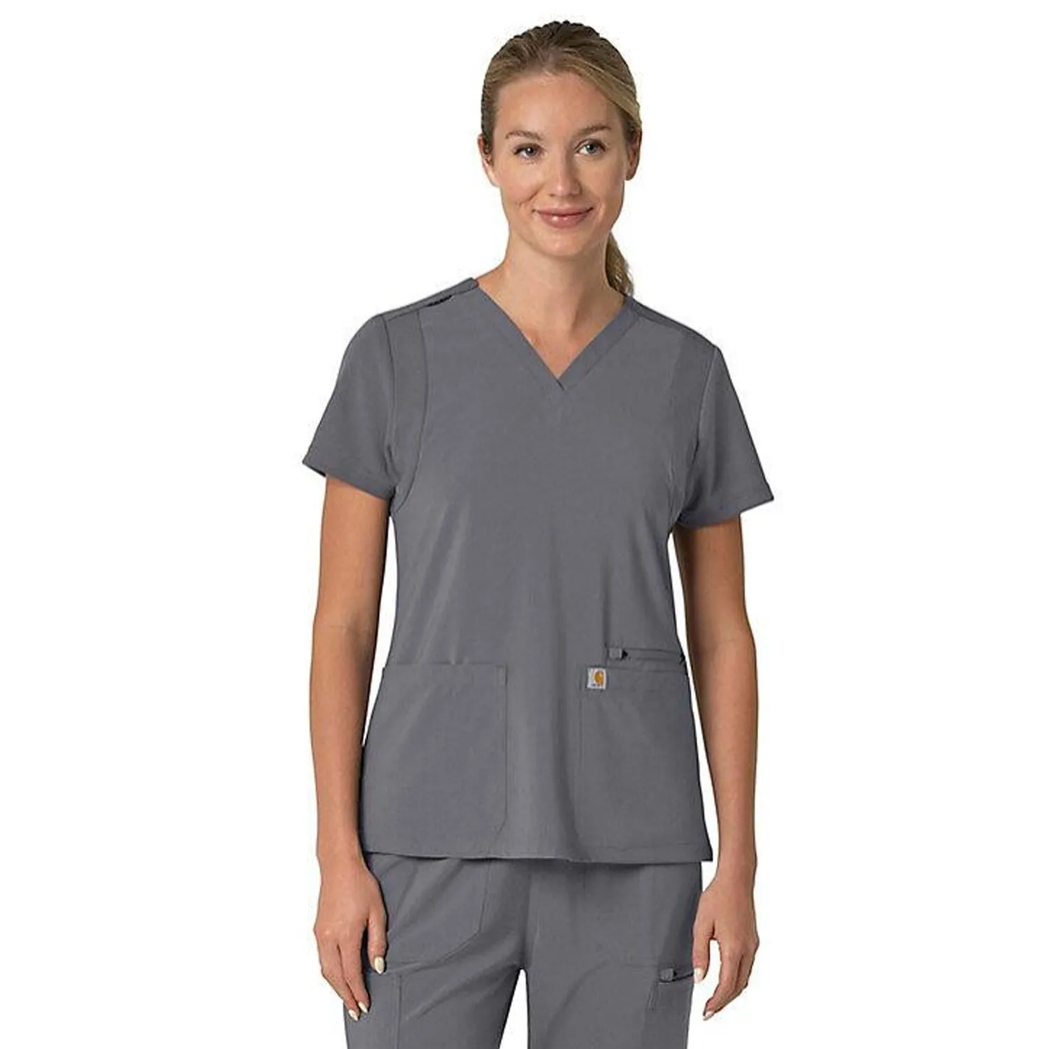 Carhartt Women's Force Flex Panel V-Neck Scrub Top