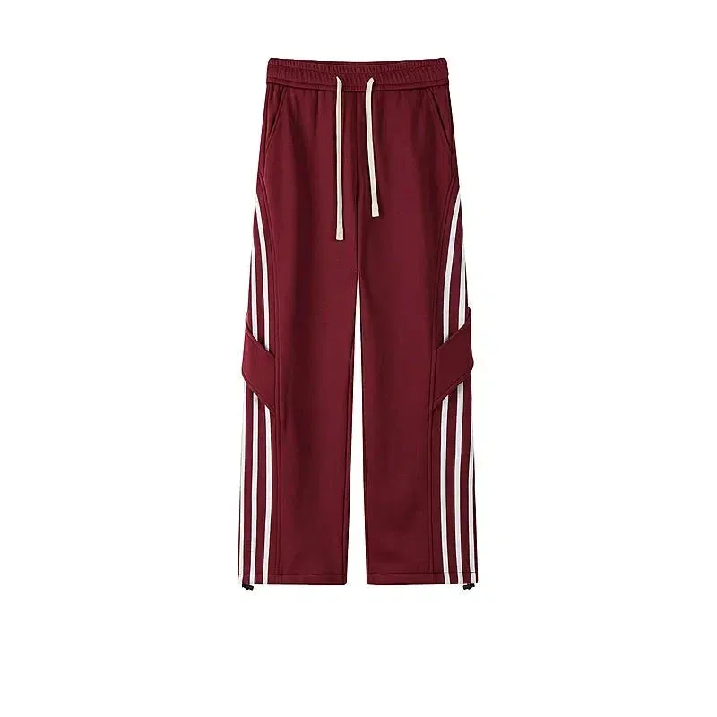 Casual Drawstring Striped Pants