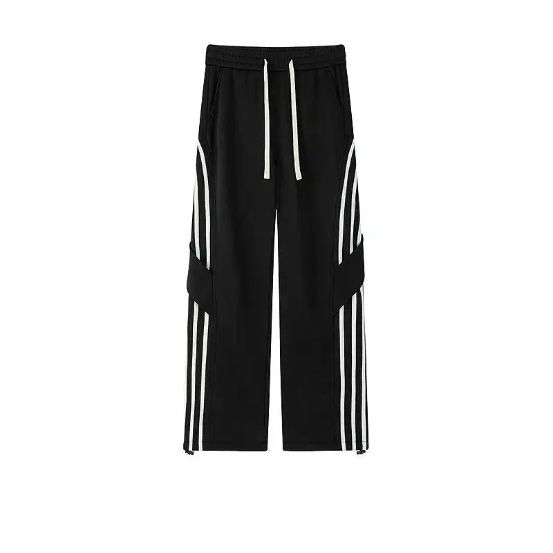 Casual Drawstring Striped Pants