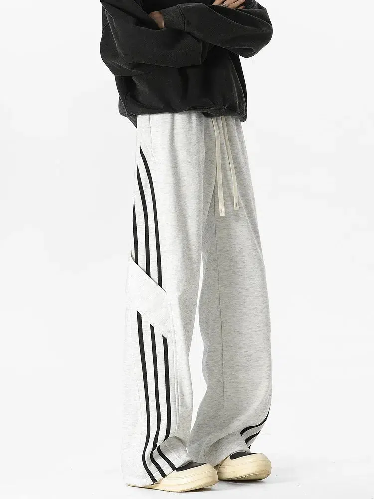 Casual Drawstring Striped Pants