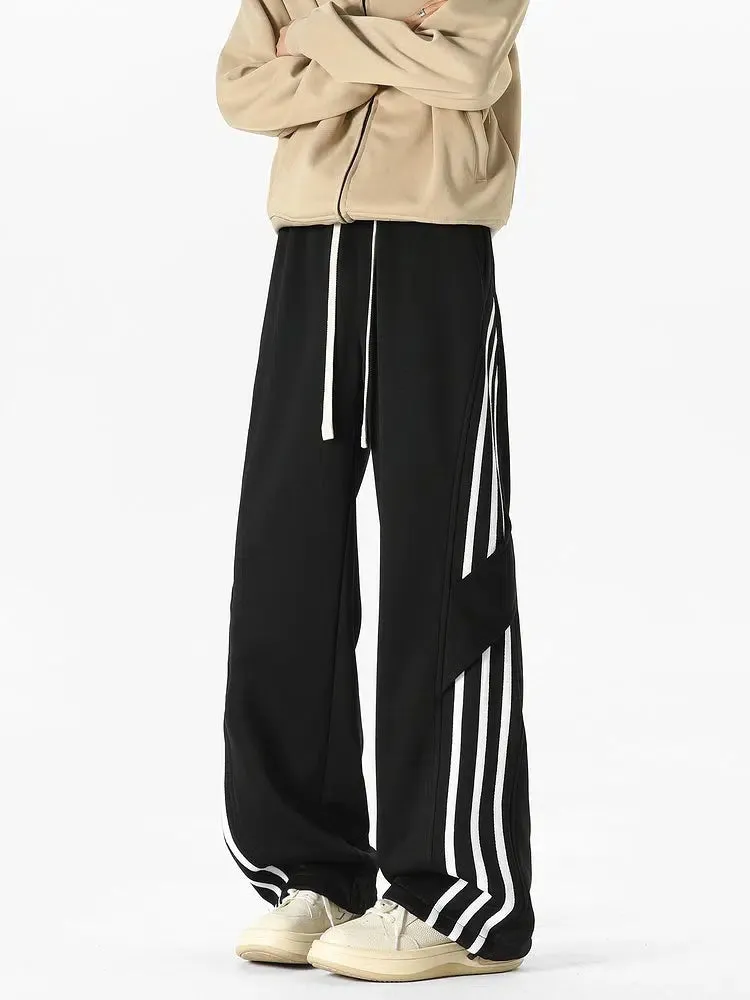 Casual Drawstring Striped Pants