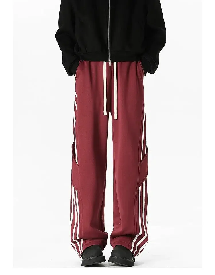 Casual Drawstring Striped Pants