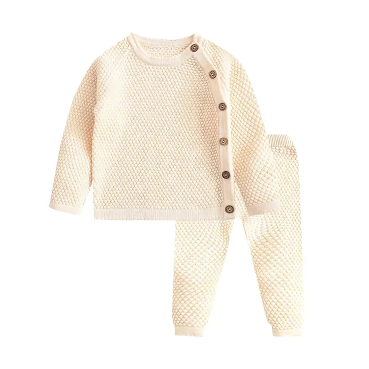 Cotton Cloudlet Knitted Baby Sweater Set