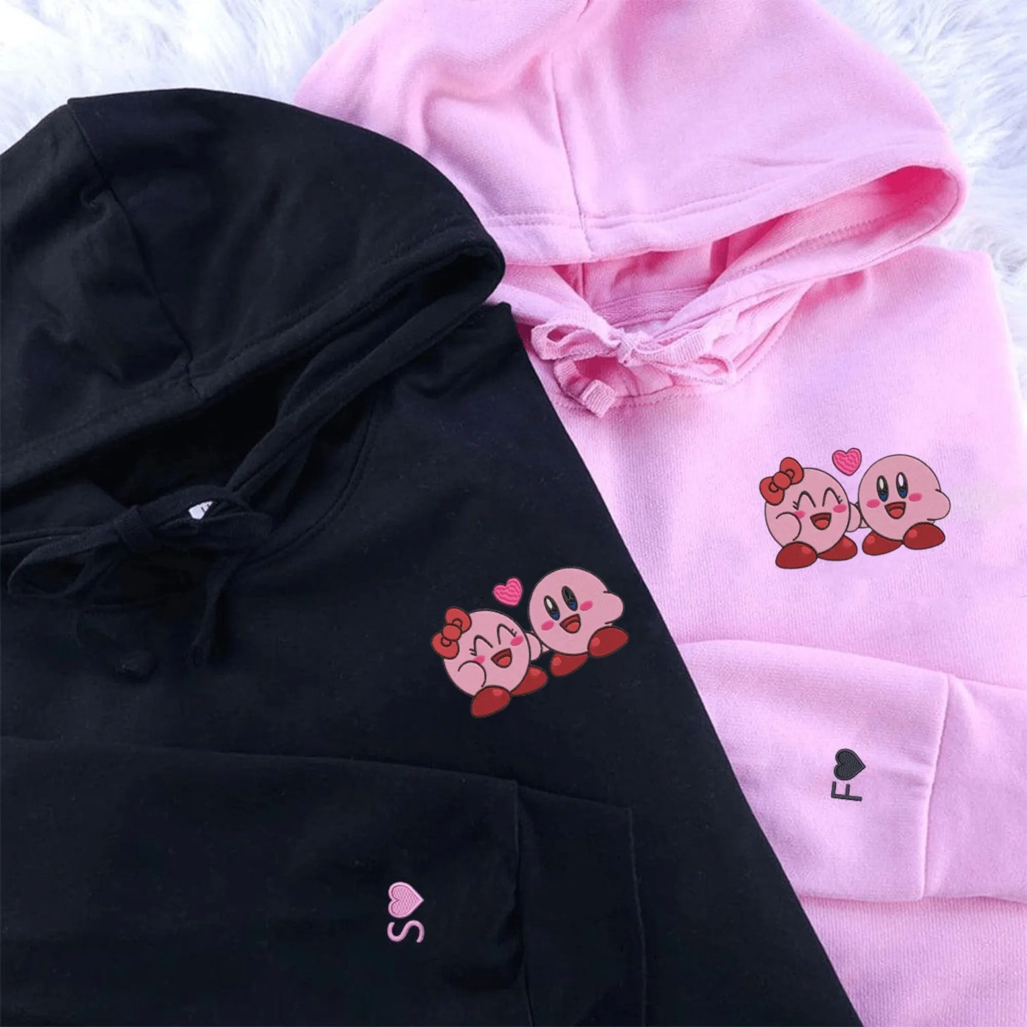 Cute Kirb Couple Hoodies – Matching Sweatshirts for Partners