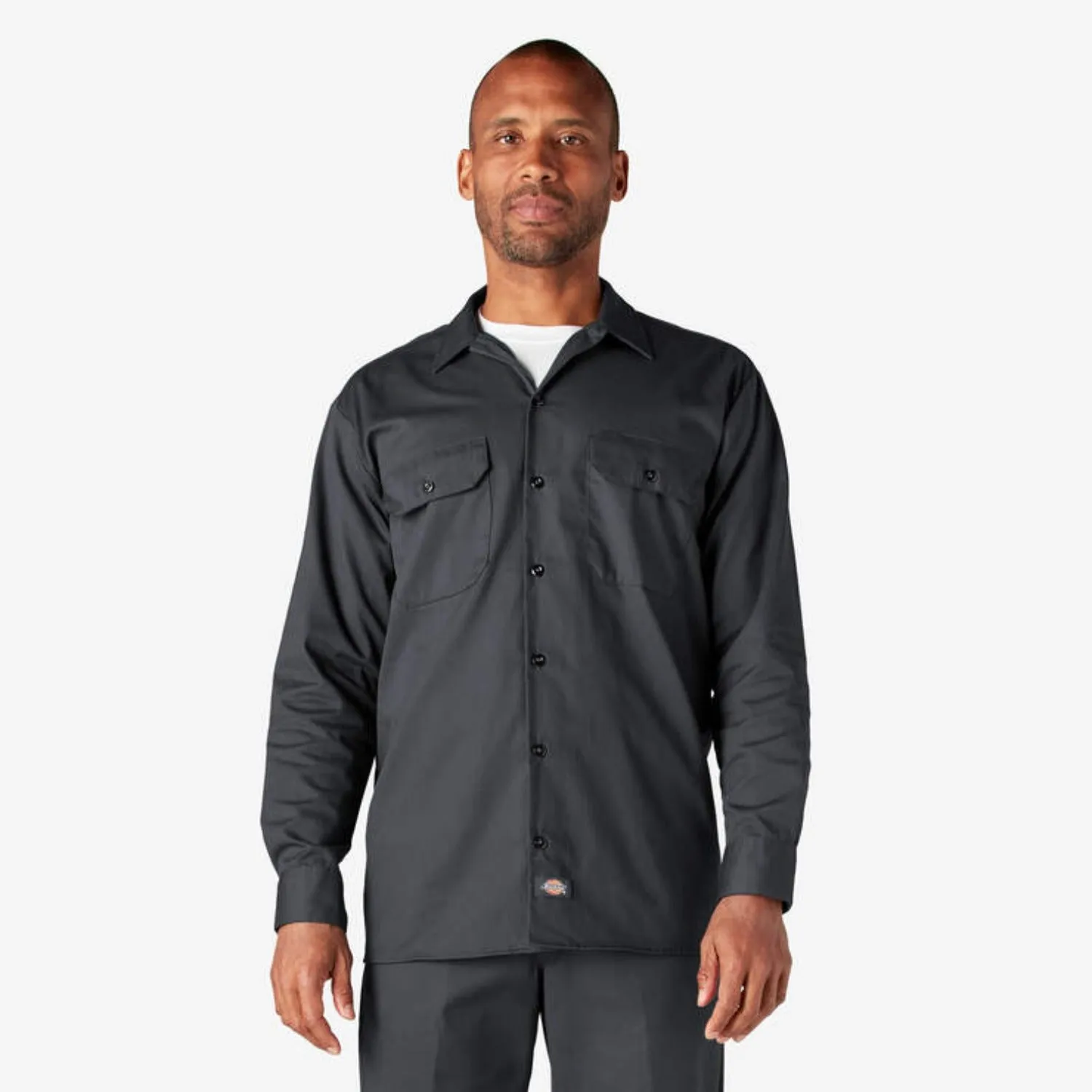 Dickies Men's Button-Down Chest Pocket Long Sleeve Work Shirt