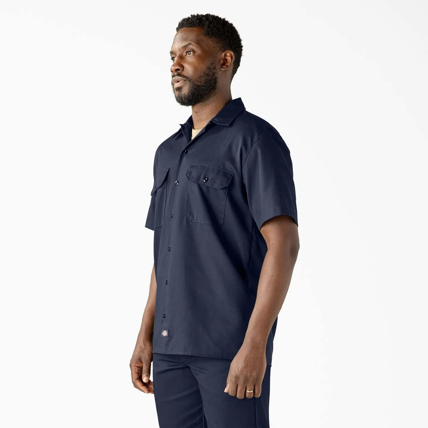 Dickies Men's Short Sleeve Work Shirt_Navy