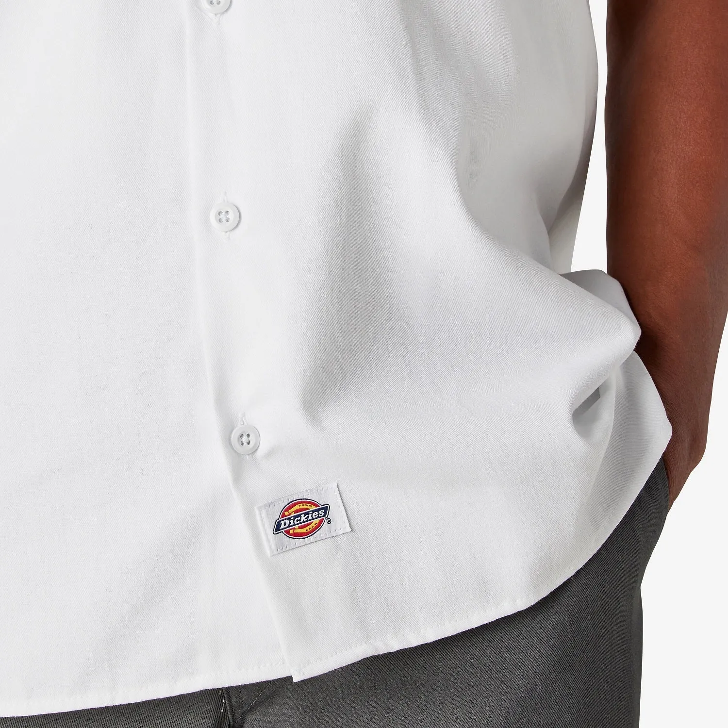 Dickies Men's Short Sleeve Work Shirt_White