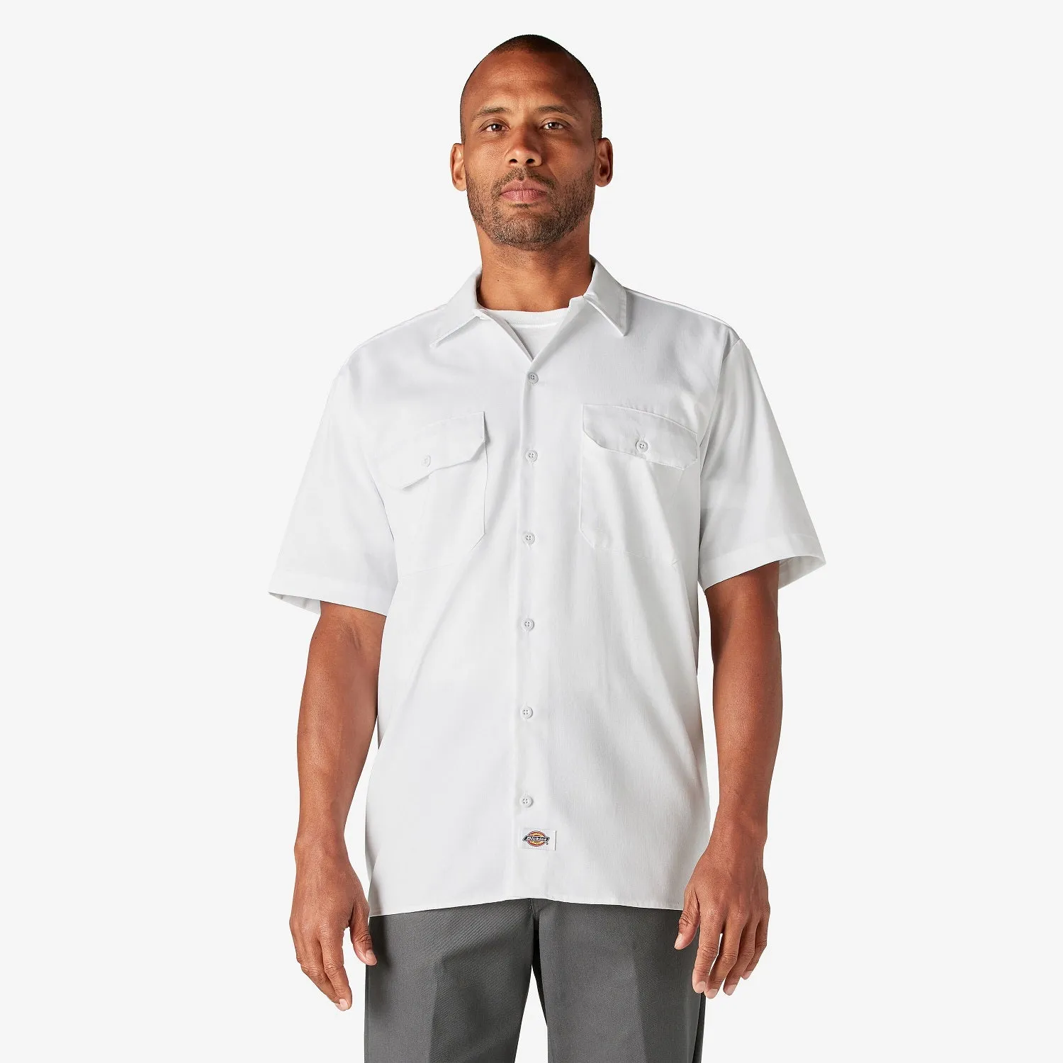 Dickies Men's Short Sleeve Work Shirt_White