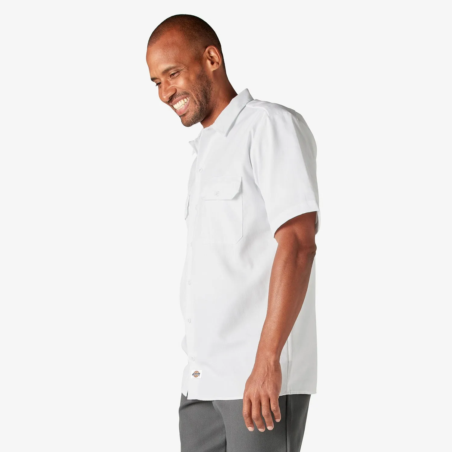 Dickies Men's Short Sleeve Work Shirt_White