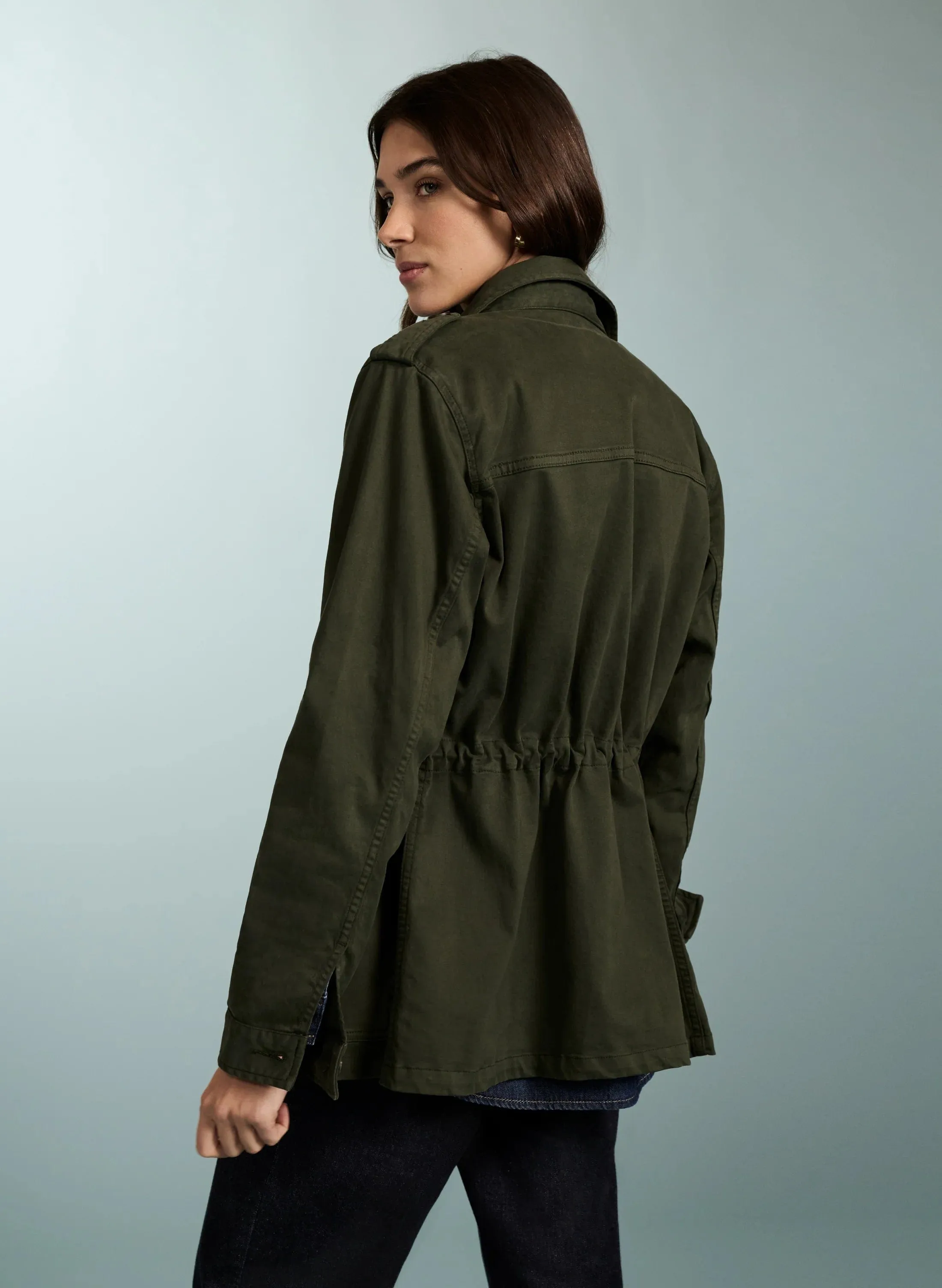 Drake Organic Cotton Utility Jacket | Deep Khaki