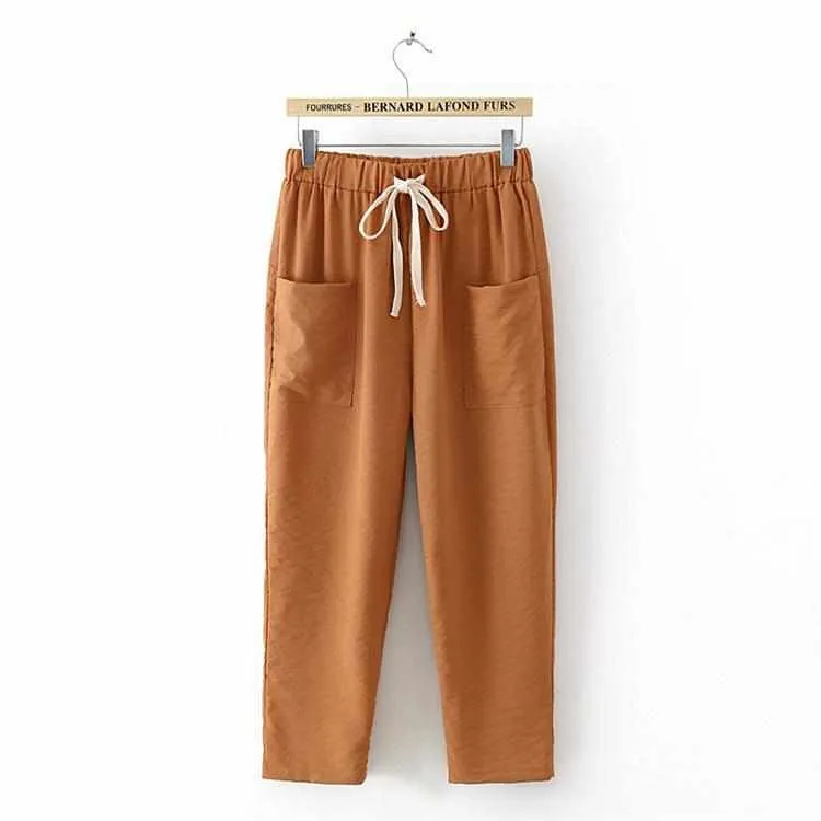 Drawstring solid Peg Pants