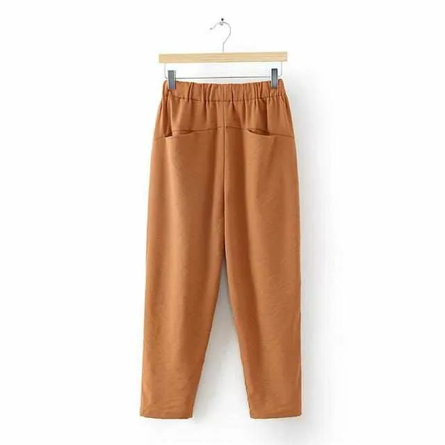 Drawstring solid Peg Pants