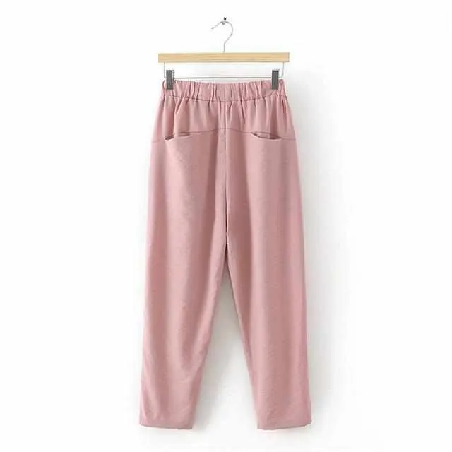 Drawstring solid Peg Pants