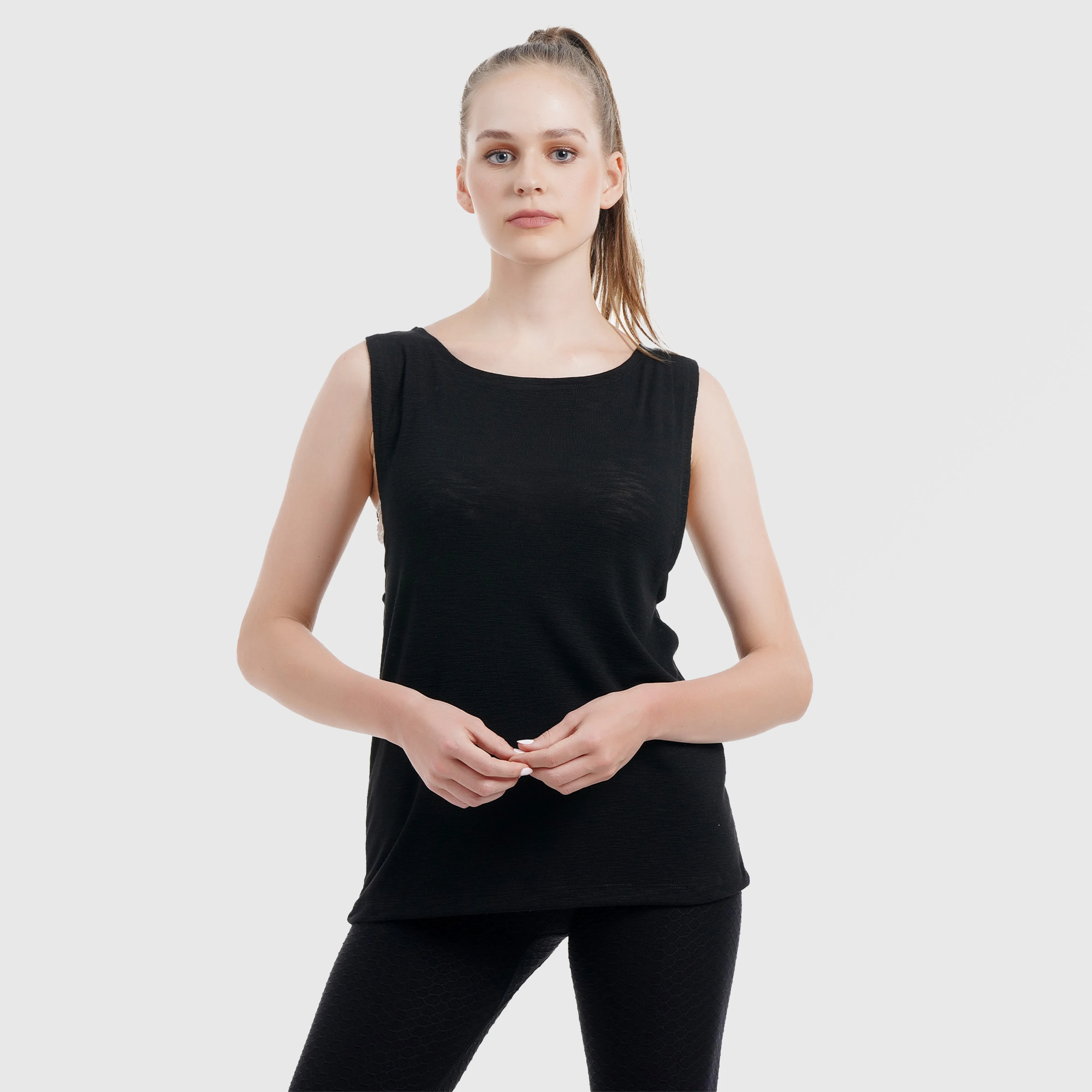 Fraction Sleek Tank (Black)