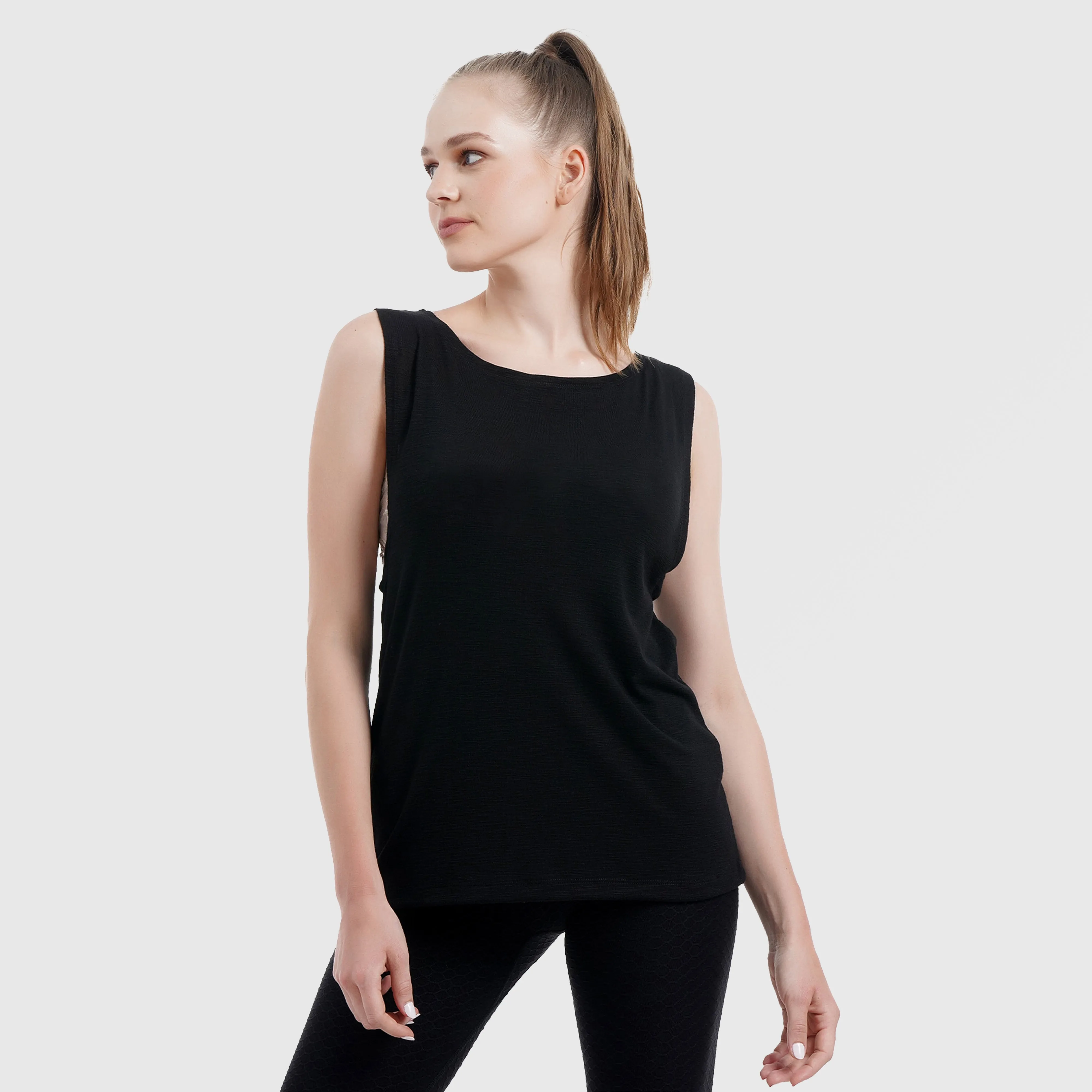 Fraction Sleek Tank (Black)