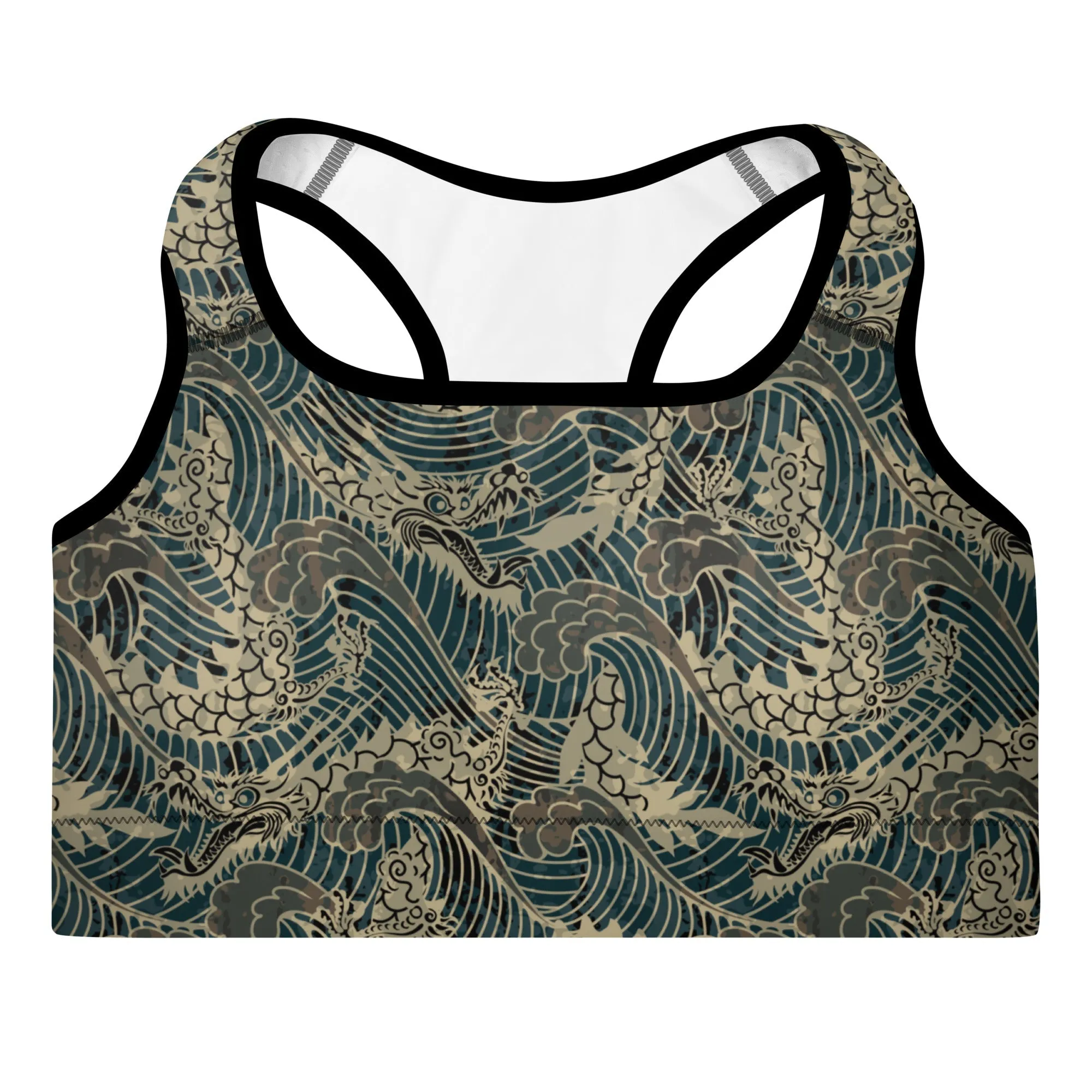 Freedom Padded Yoga-Bra - Japanese Dragon