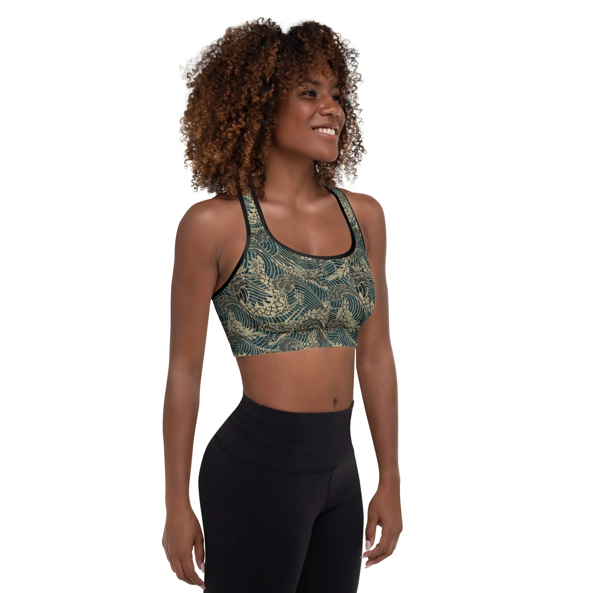 Freedom Padded Yoga-Bra - Japanese Dragon