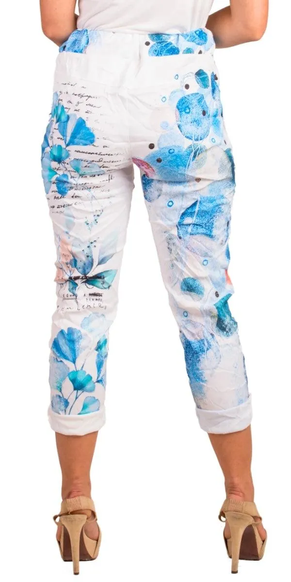 Geniviv Poppy Print Pant