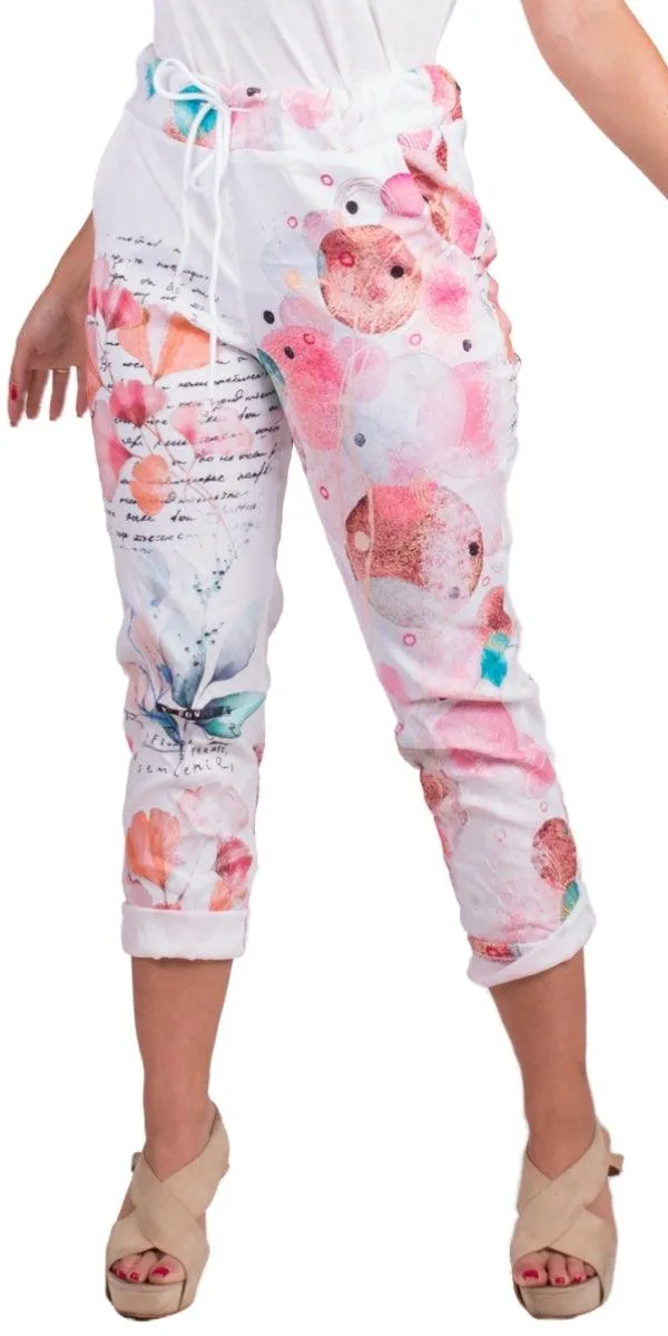 Geniviv Poppy Print Pant