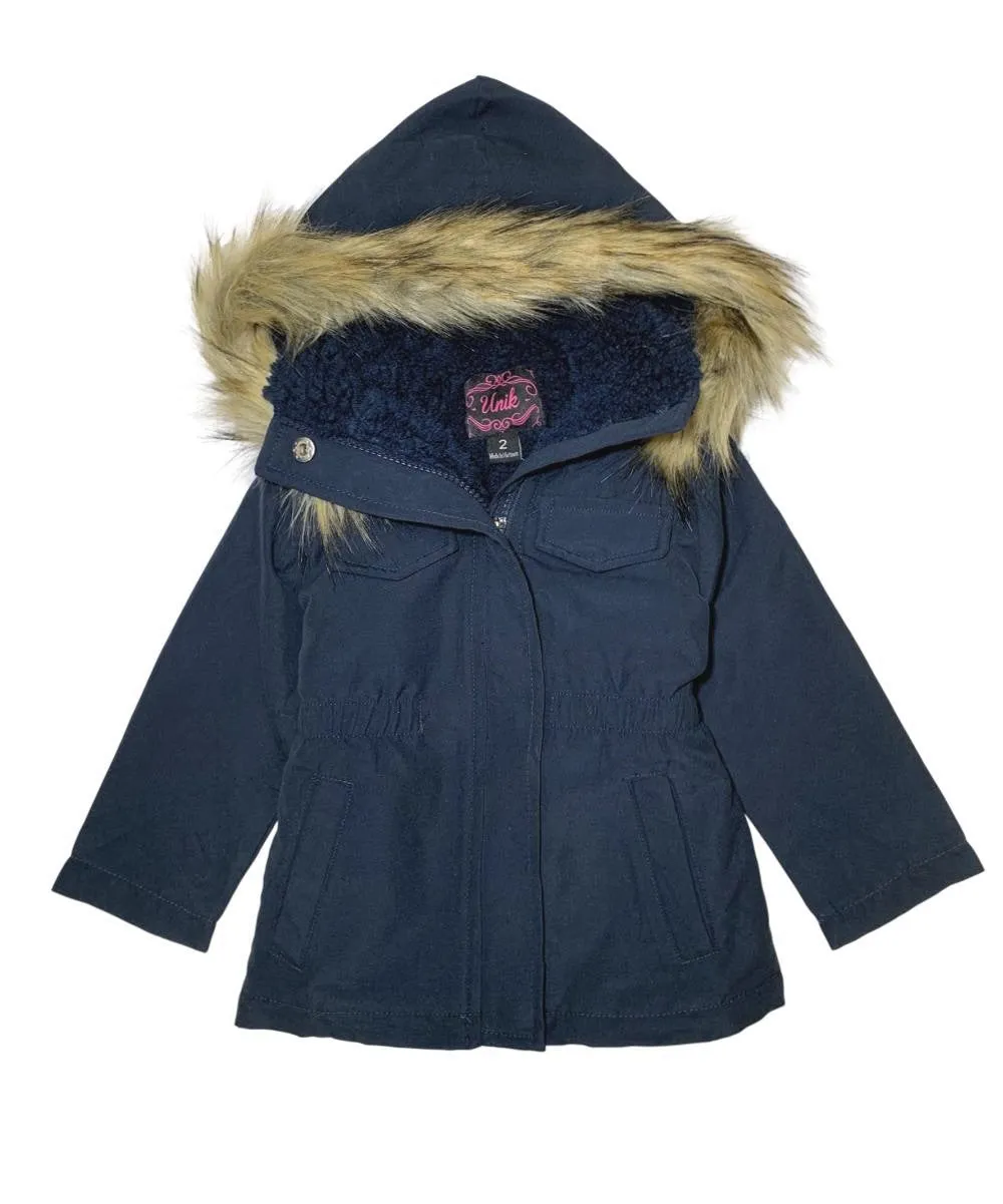 Girl's Sherpa Lined Utility Coat