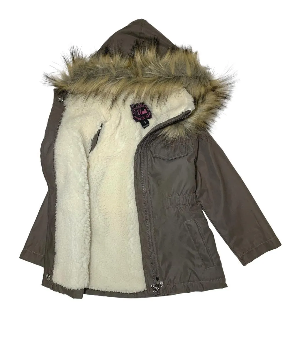 Girl's Sherpa Lined Utility Coat