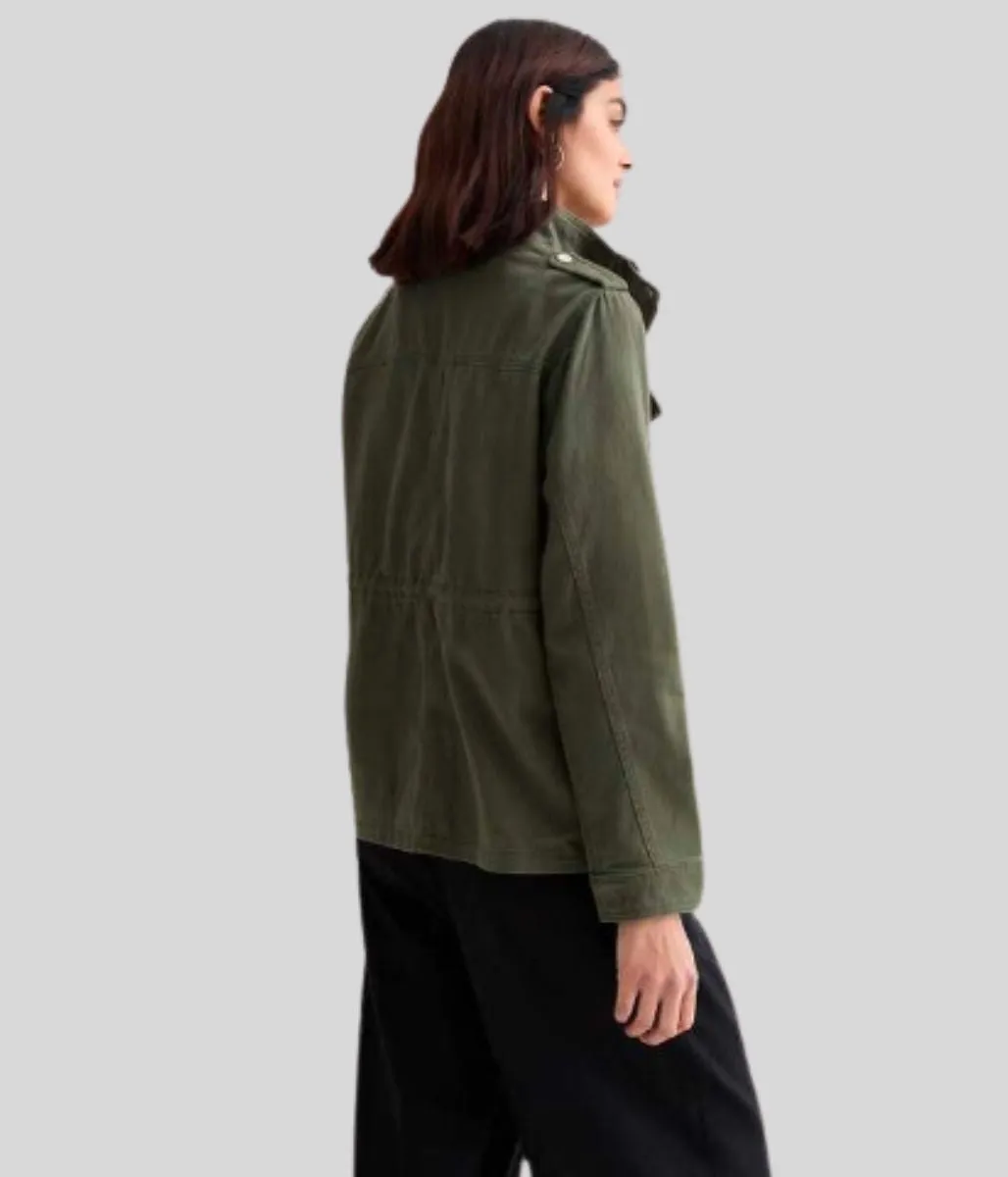 Khaki Cotton Utility Jacket