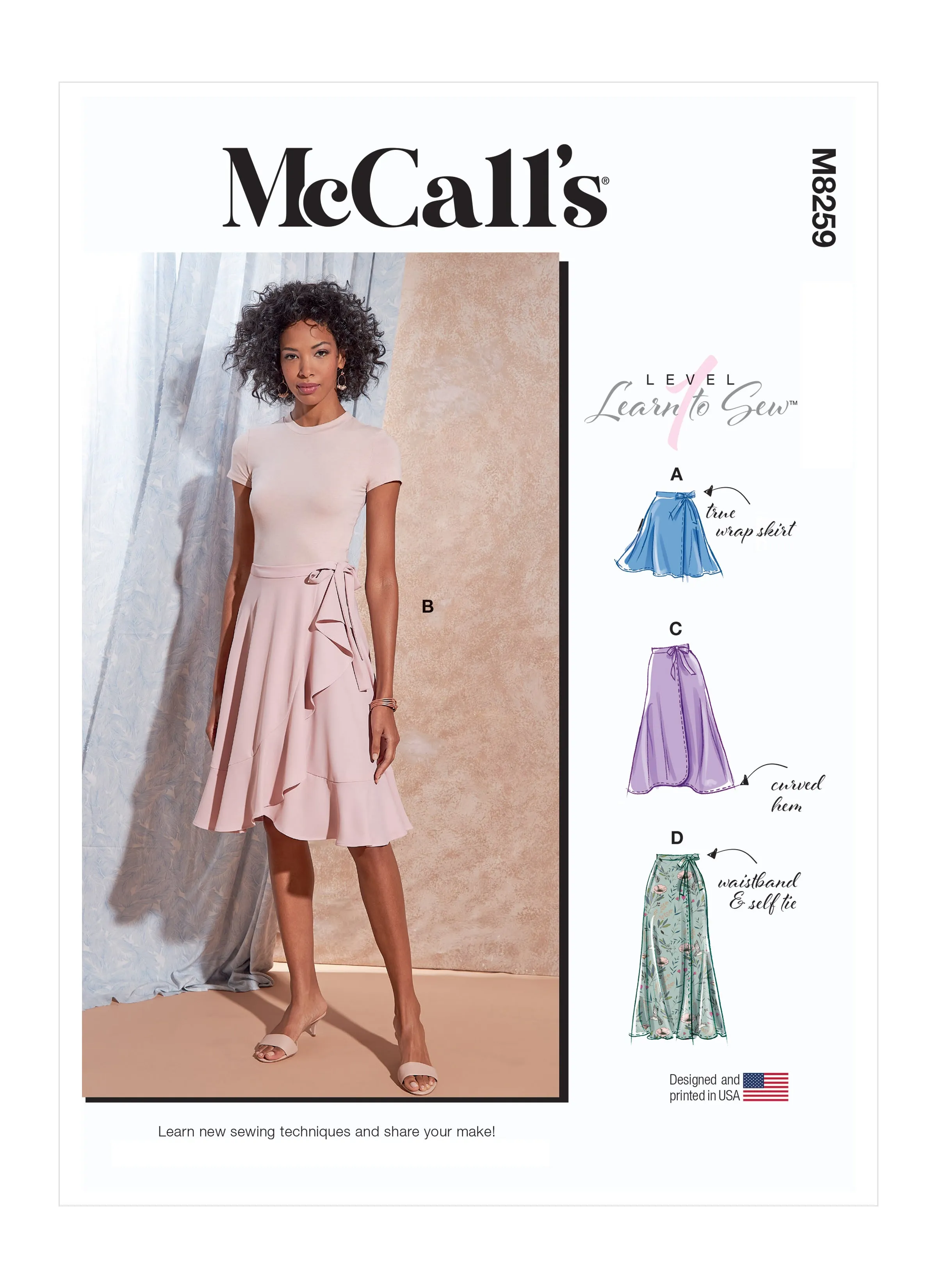 McCall's Sewing Pattern 8259 Misses' Skirts