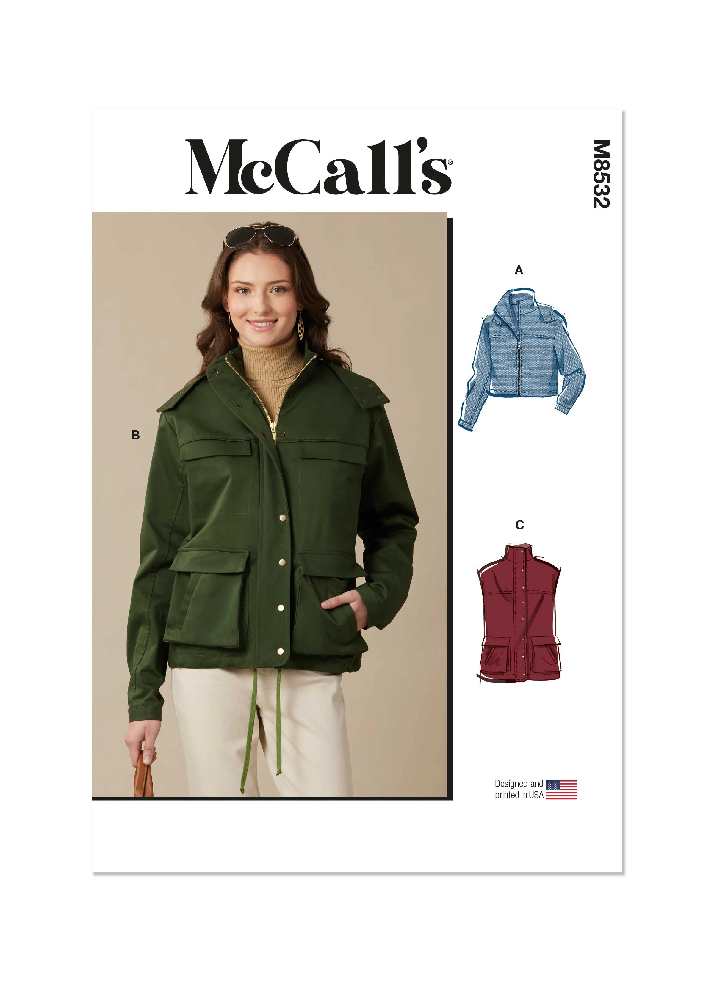 McCall's sewing pattern 8532 Misses' Jackets and Gilet