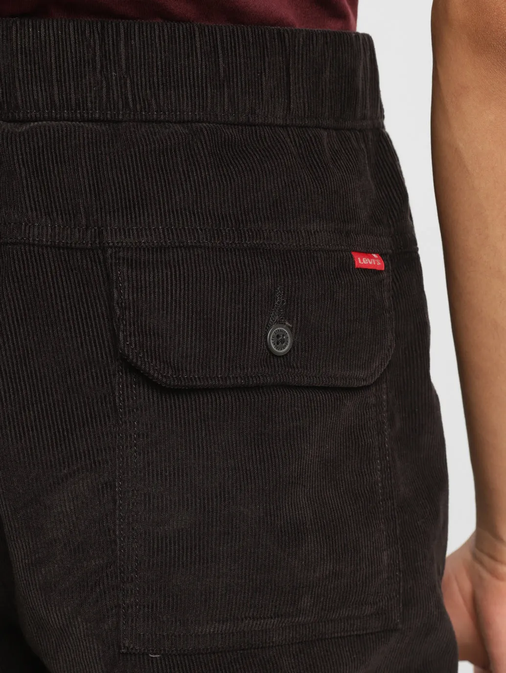 Men's Black Cargo Fit Trousers