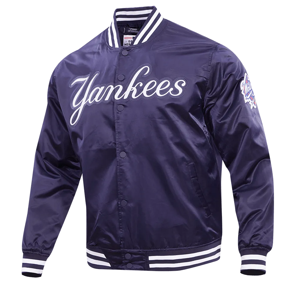 MLB NEW YORK YANKEES WORDMARK MEN'S TRACK JACKETS (MIDNIGHT NAVY)