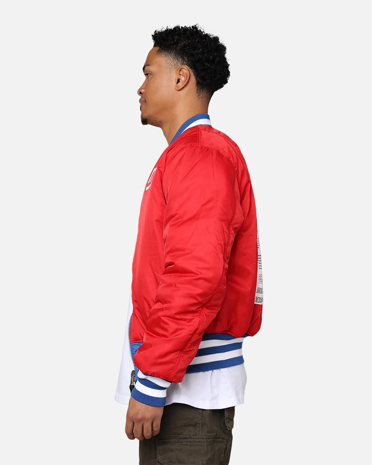 New Era X Alpha Series X NFL New York Giants MA-1 Bomber Jacket Royal/Red