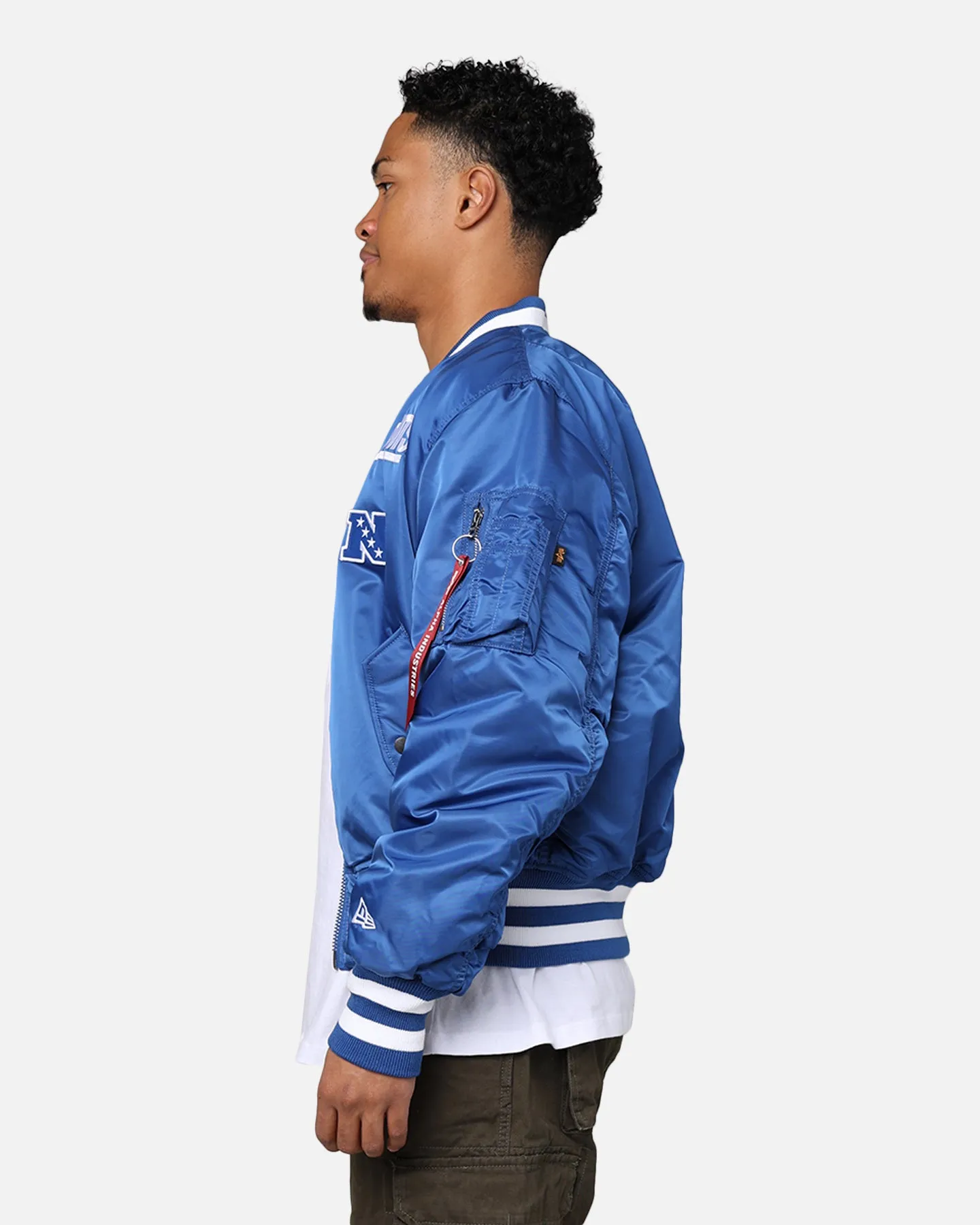 New Era X Alpha Series X NFL New York Giants MA-1 Bomber Jacket Royal/Red