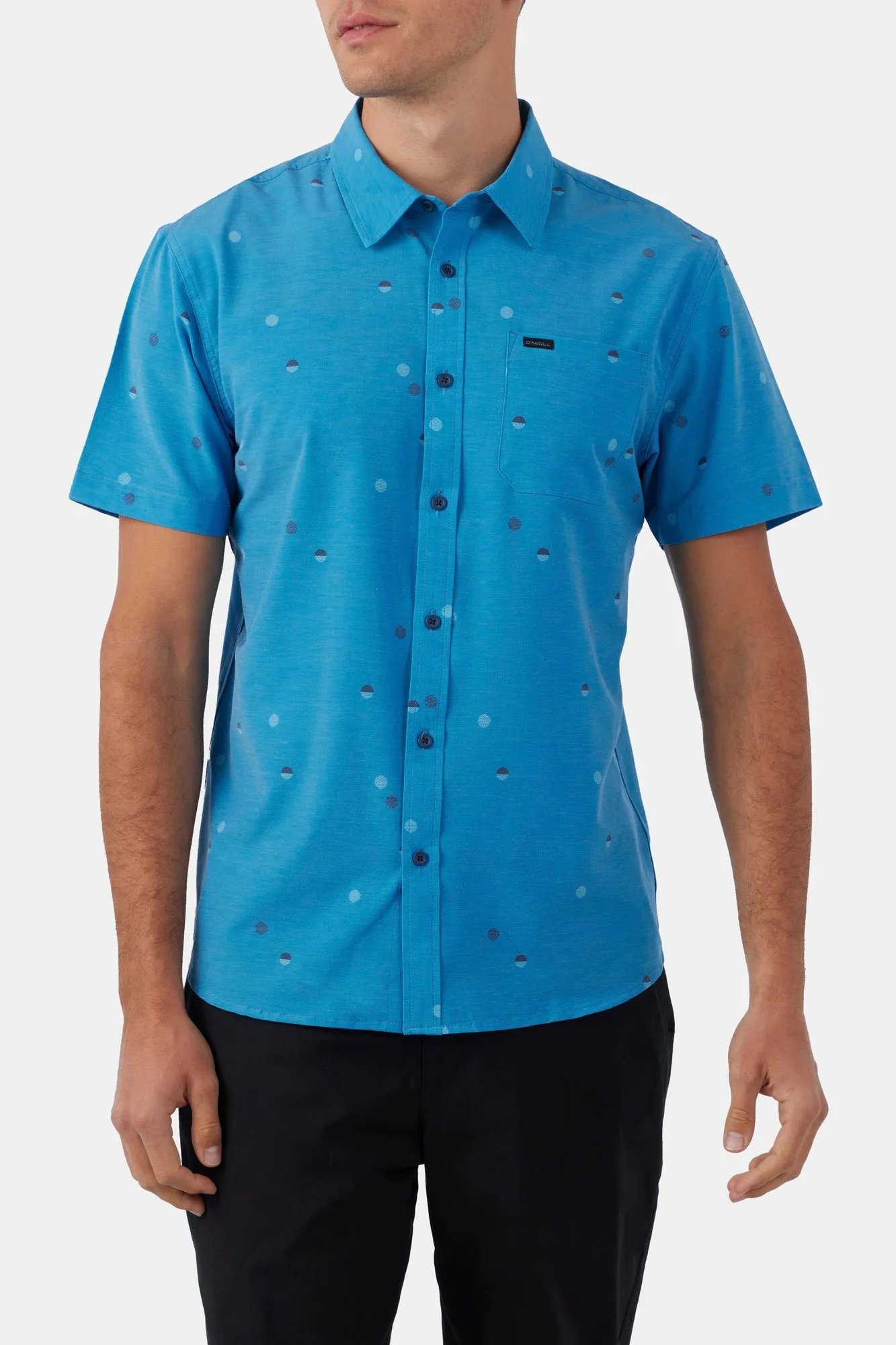 O'Neill Trvlr UPF Traverse Standard S/S Shirt-Mdt Blue