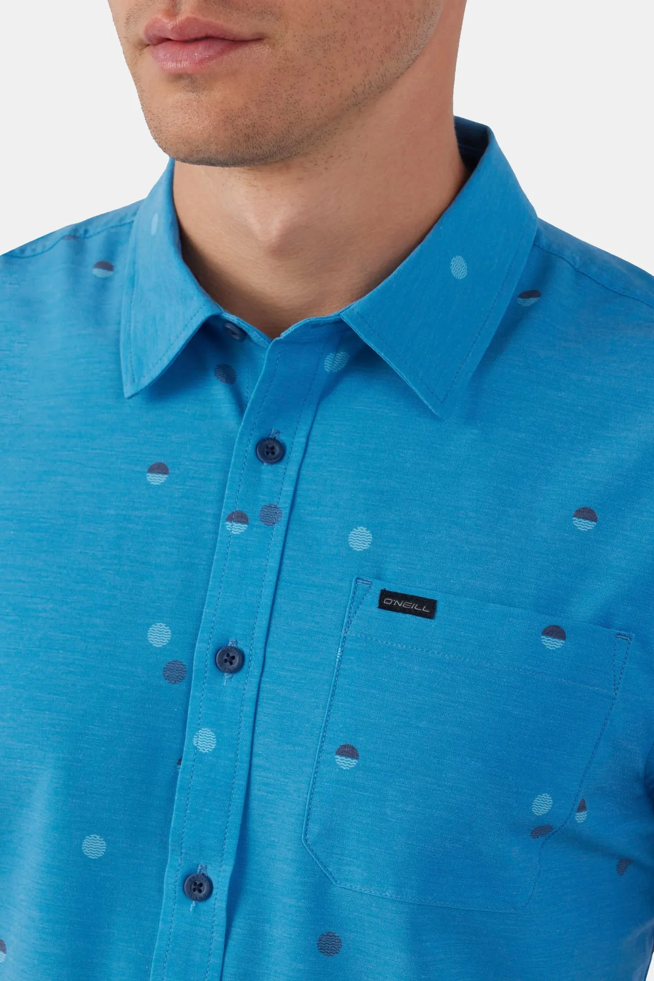 O'Neill Trvlr UPF Traverse Standard S/S Shirt-Mdt Blue