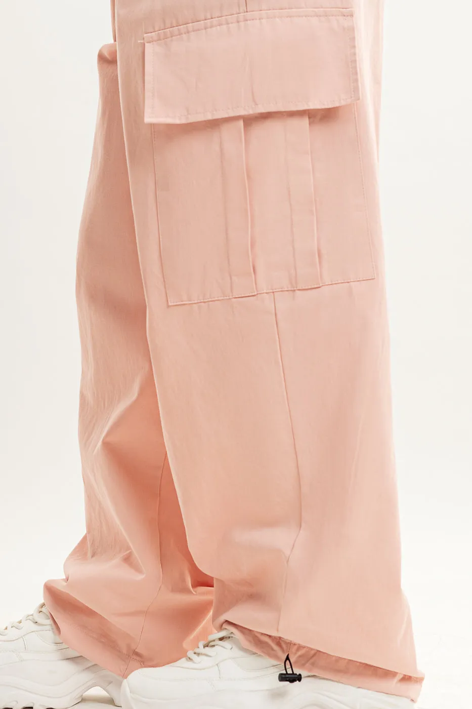 Peach Belt Parachute Cargo Pant