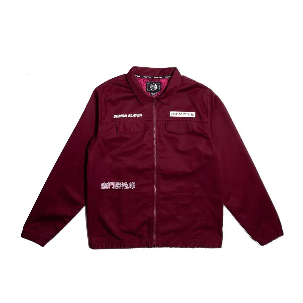 Primitive x Demon Slayer Tanjiro Utility Jacket - Burgundy