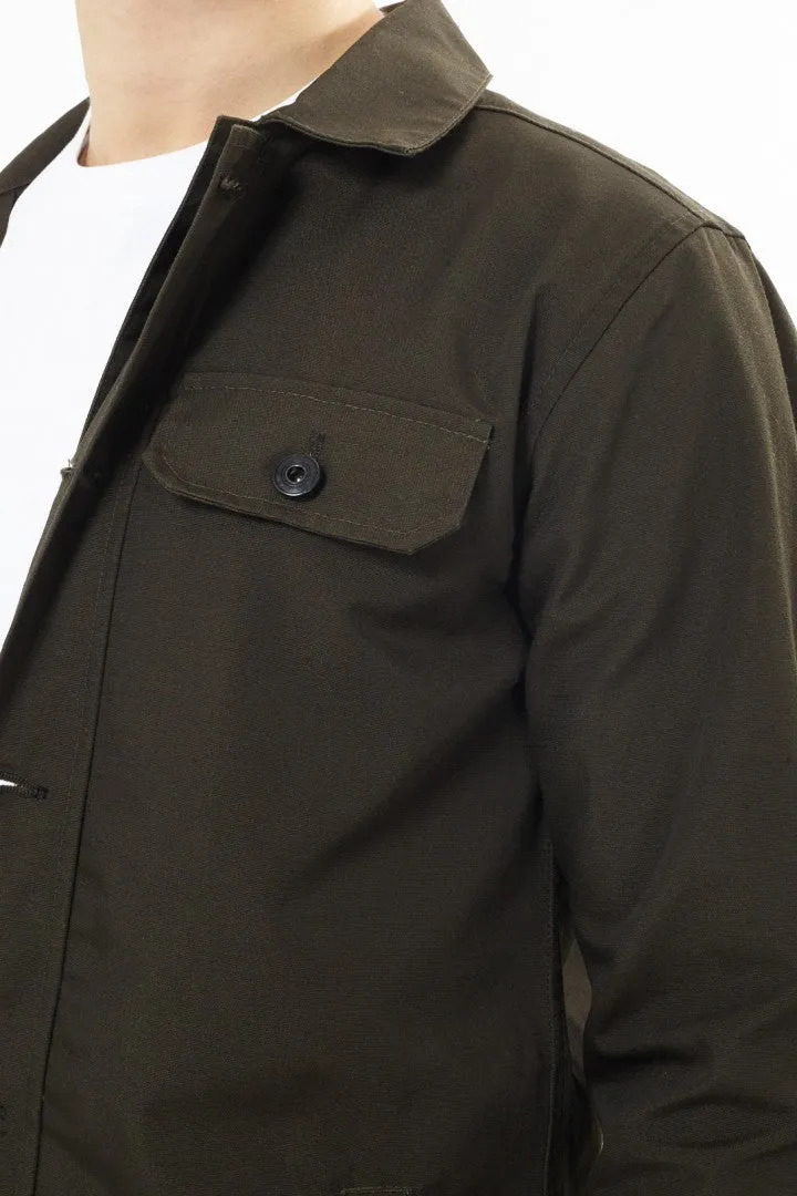 PROCESS BLACK BUTTON UP UTILITY JACKET