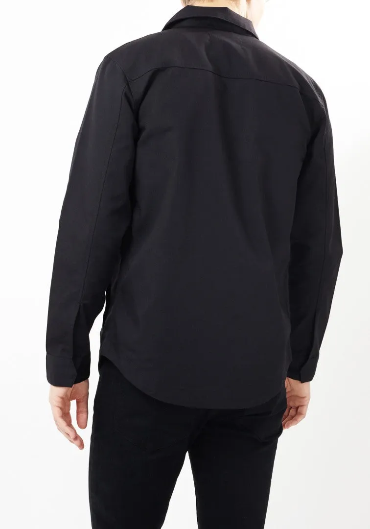 PROCESS BLACK BUTTON UP UTILITY JACKET