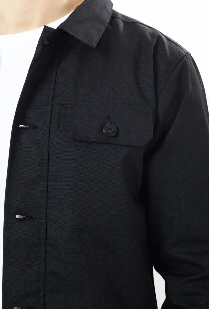 PROCESS BLACK BUTTON UP UTILITY JACKET