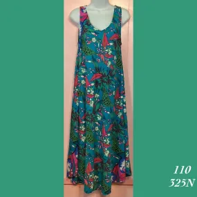 Rainbow Jo Sundress Resort Wear Floral Print Midi Dress - 110 - 325N