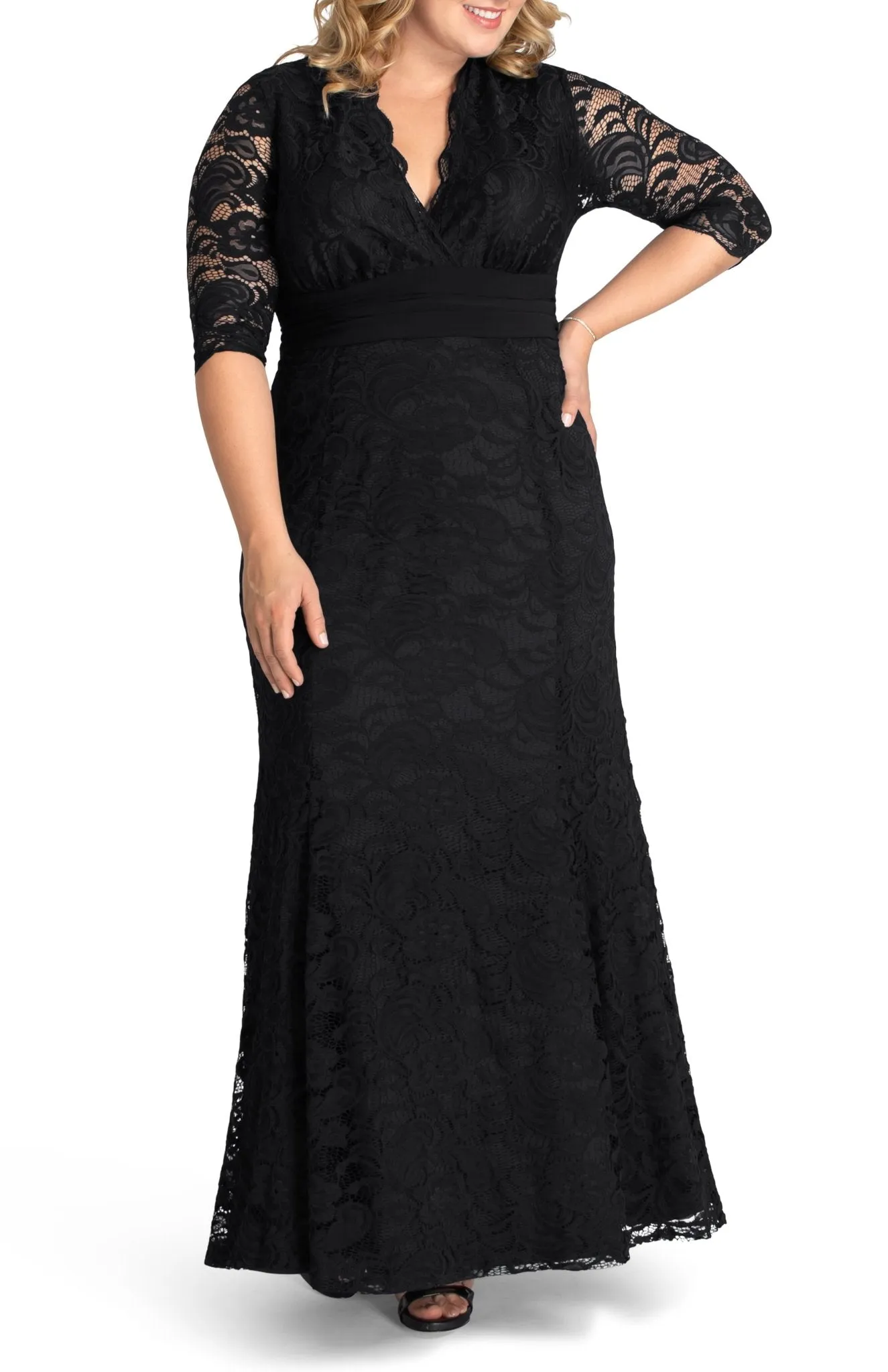 Screen Siren Lace Evening Gown - Plus