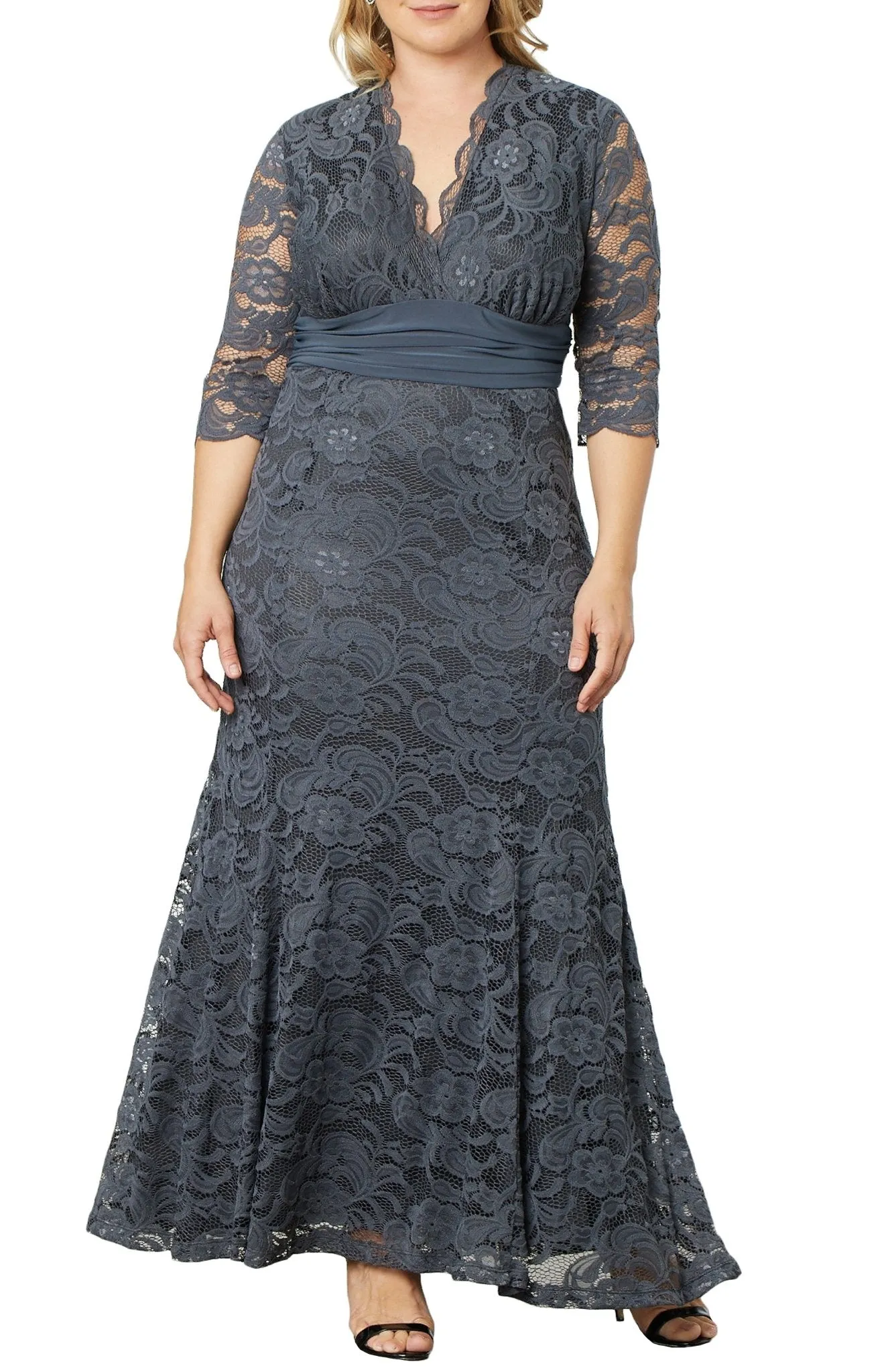 Screen Siren Lace Evening Gown - Plus