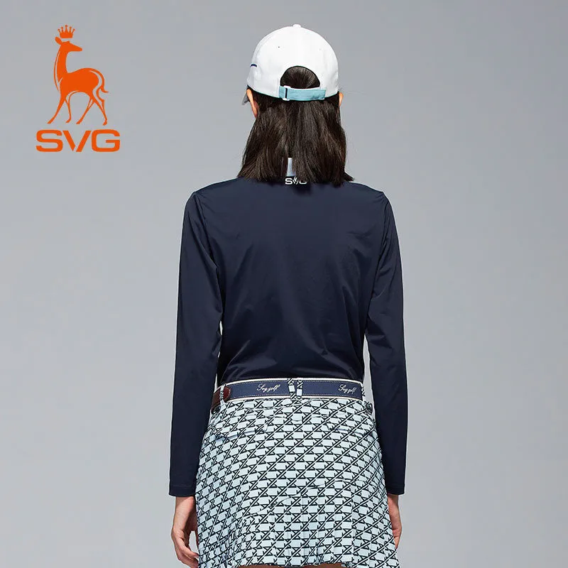 SVG Golf Women's Long Sleeve Golf Polo Shirts Athletic Workout Tops