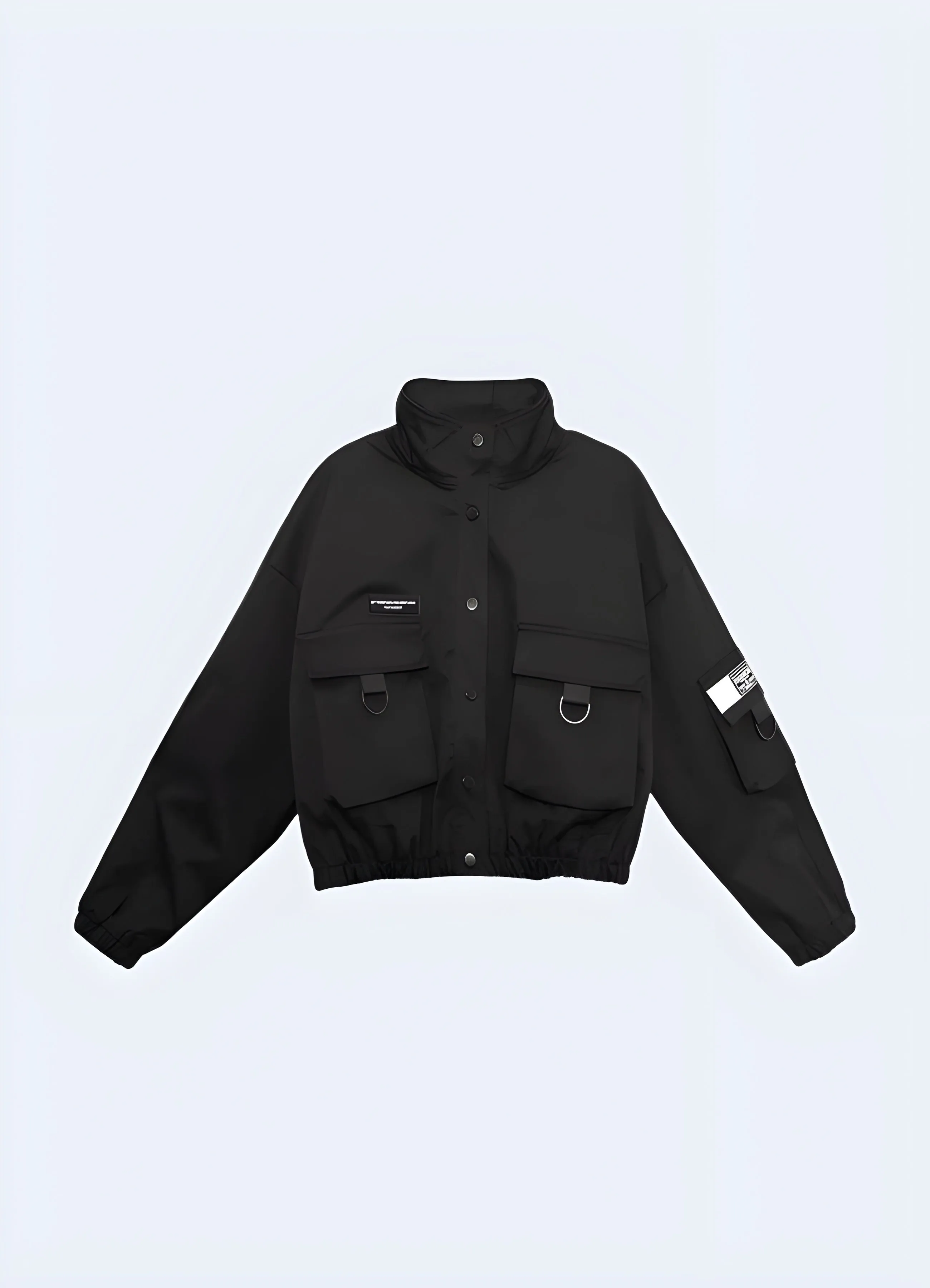 Techwear Black Tactical Bomber Women