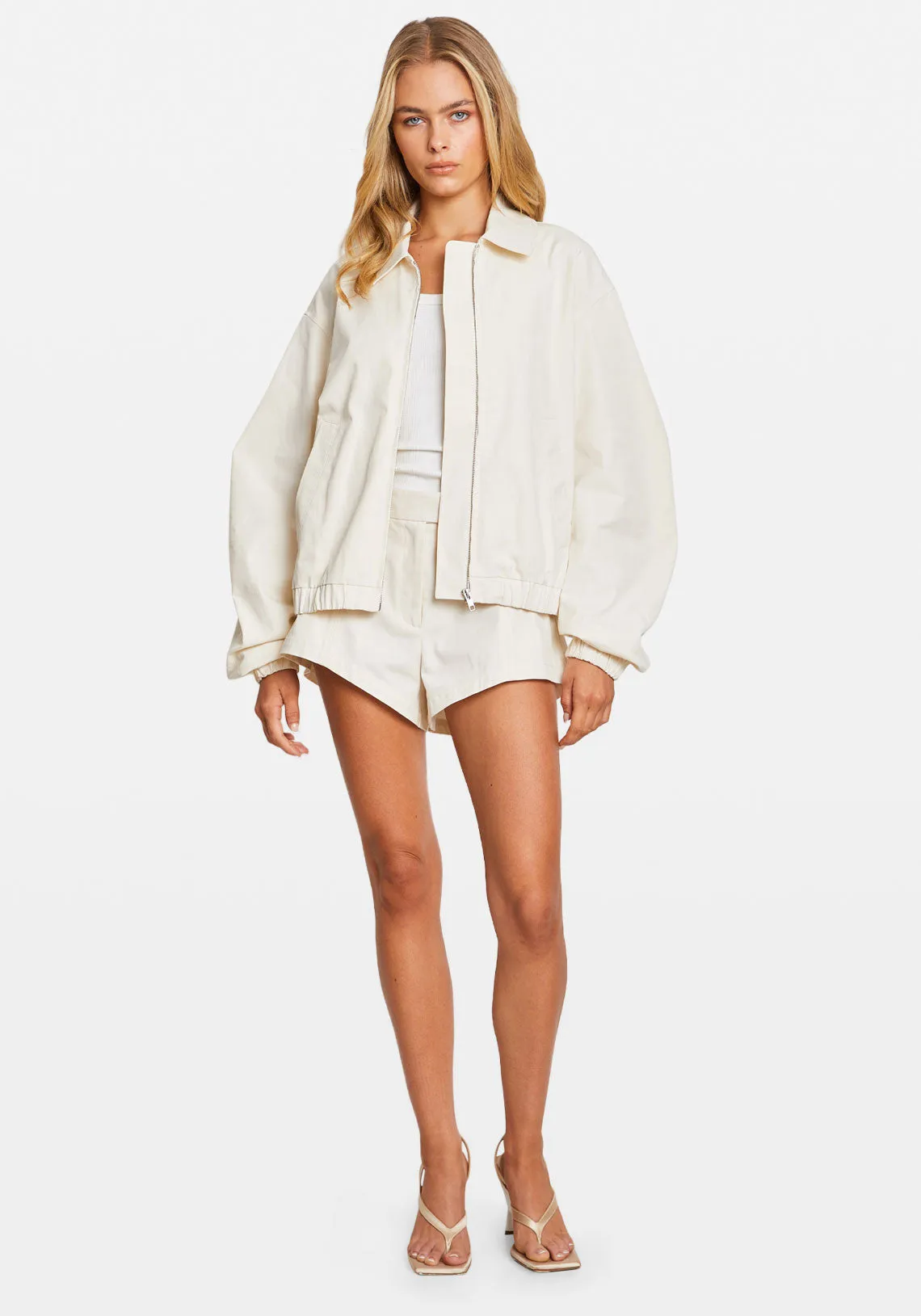 UTILITY BOMBER JACKET IVORY